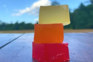 Natural Ways CBD CBD gummies stacked in a small pile