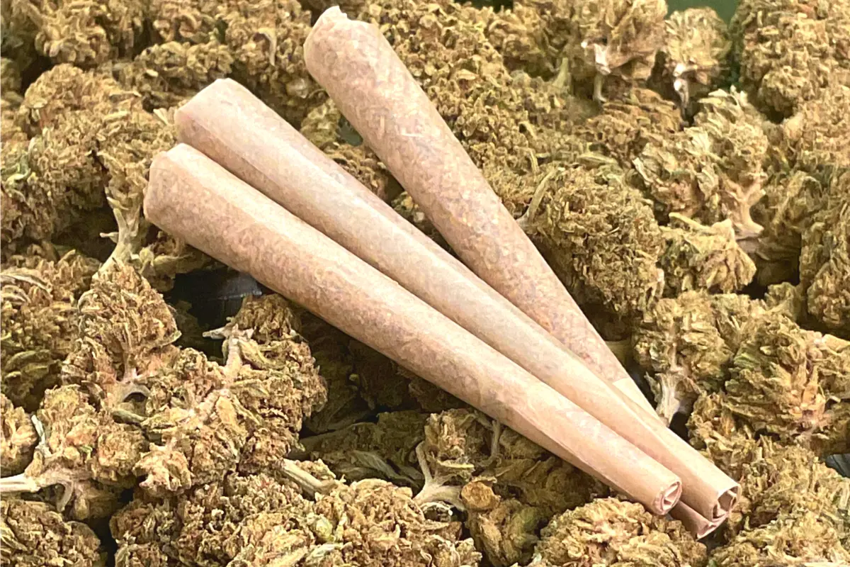 Delta 8 flower prerolls on flower