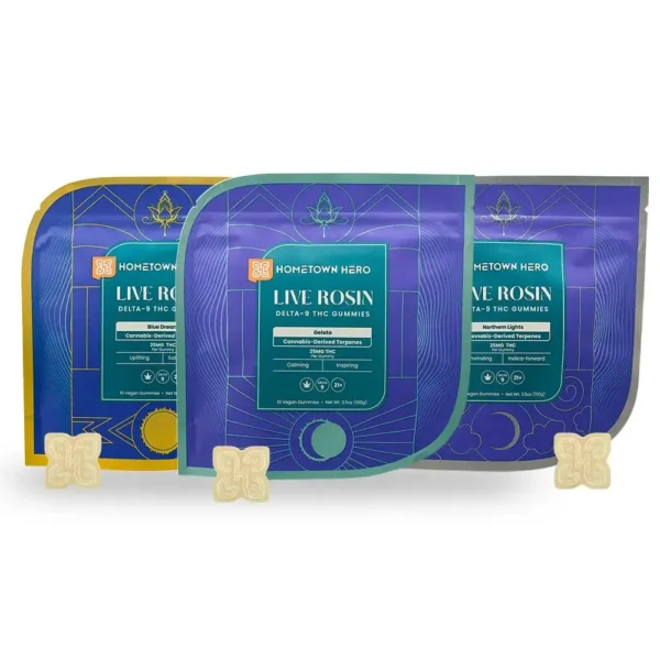 Hometown Hero Live Rosin Delta 9 Gummies