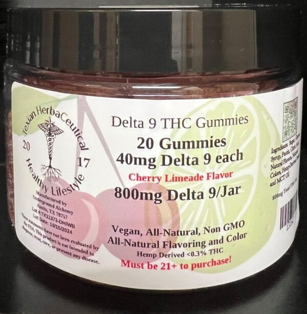 Texian 40mg Delta 9 Gummies - 20ct