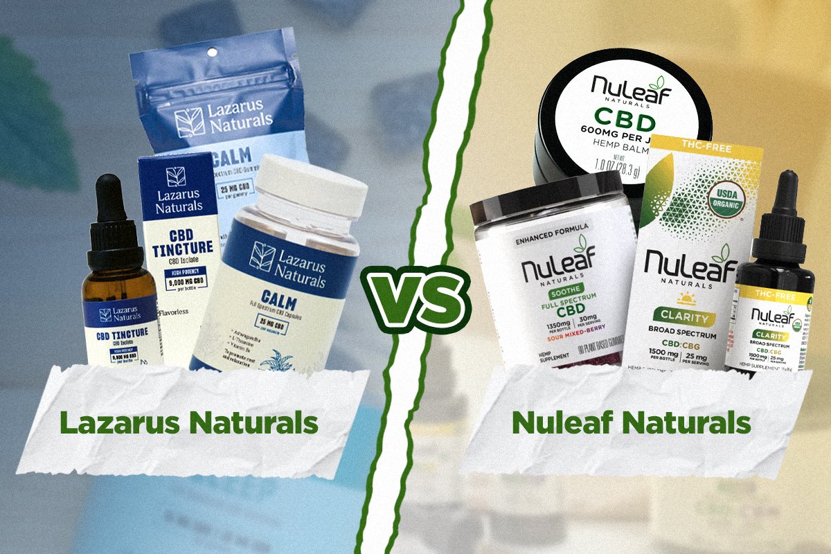 Lazarus Naturals vs NuLeaf Naturals vs Natural Ways CBD: How Do These ...