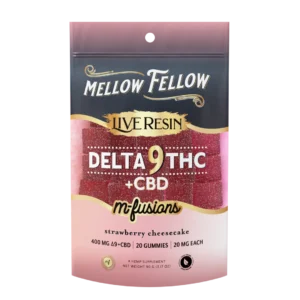 Mellow Fellow Delta 9/CBD Gummies - Strawberry Cheesecake - 20ct